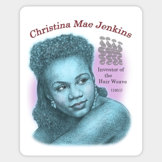 Christina Mae Jenkins, Inventor of the Hair Weave Sticker by eedeeo